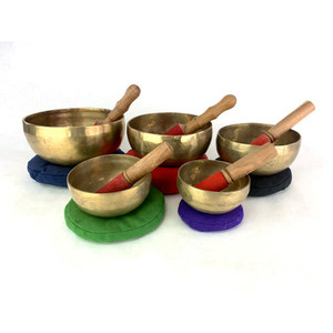 Plain/Etched Hand Hammered Singing Bowl Sets